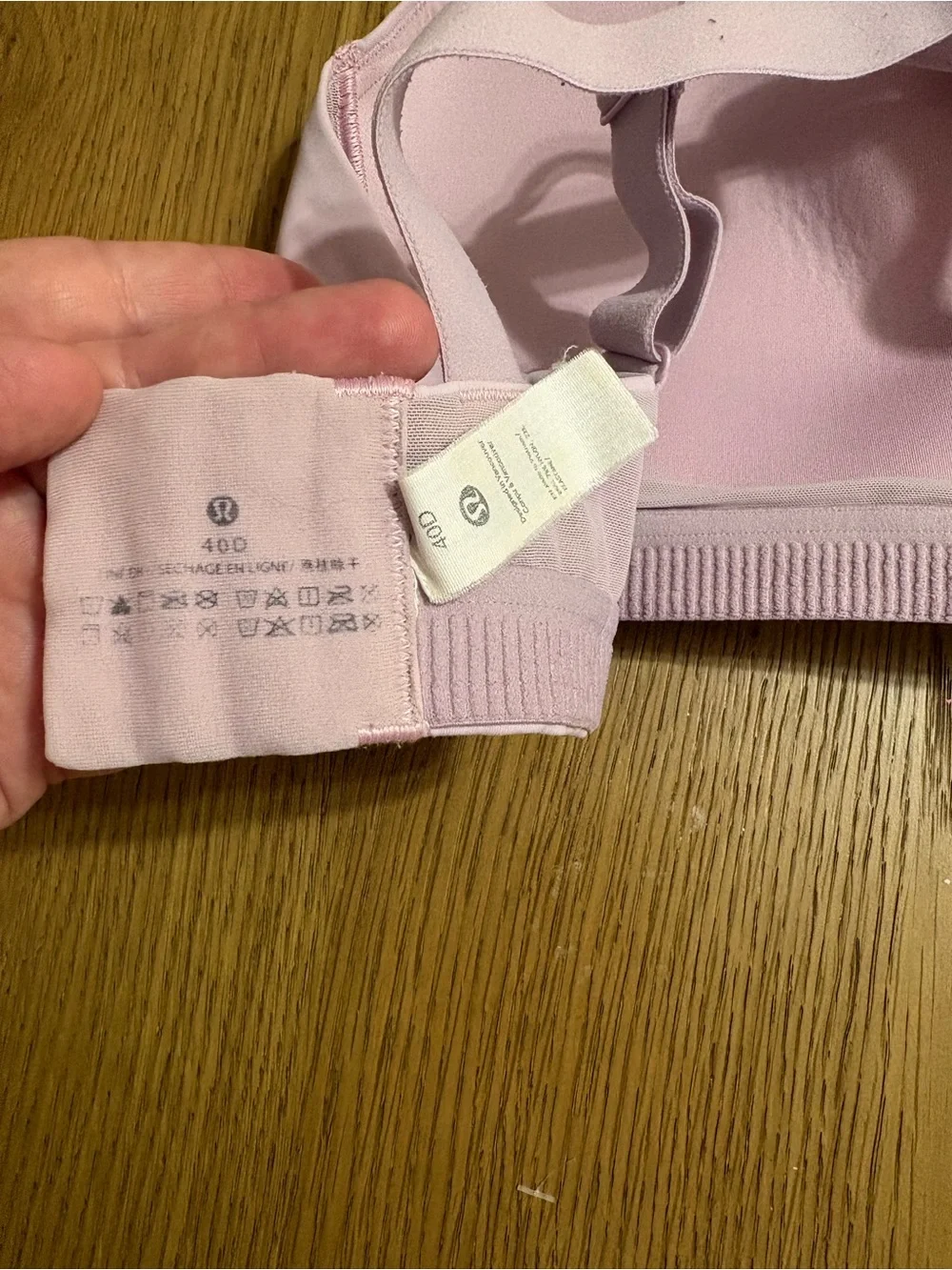 lululemon athletica Pale Pink Crisscross Medium-Impact Sports Bra